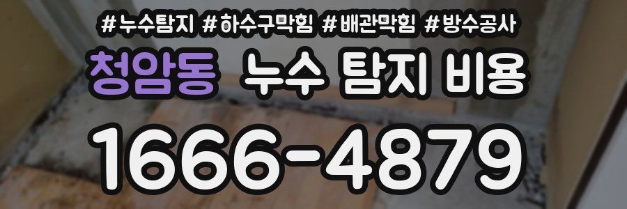 청암동 누수 탐지 비용