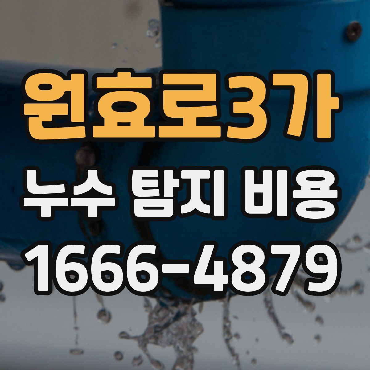 원효로3가 누수 탐지 비용