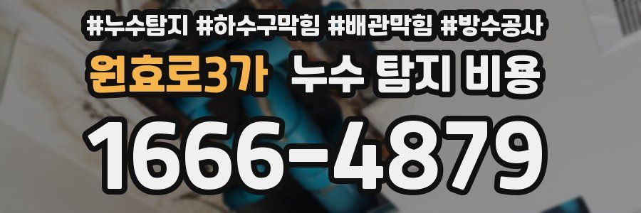 원효로3가 누수 탐지 비용