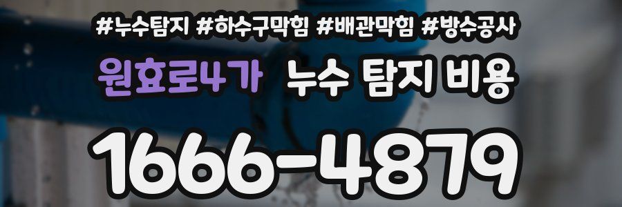 원효로4가 누수 탐지 비용