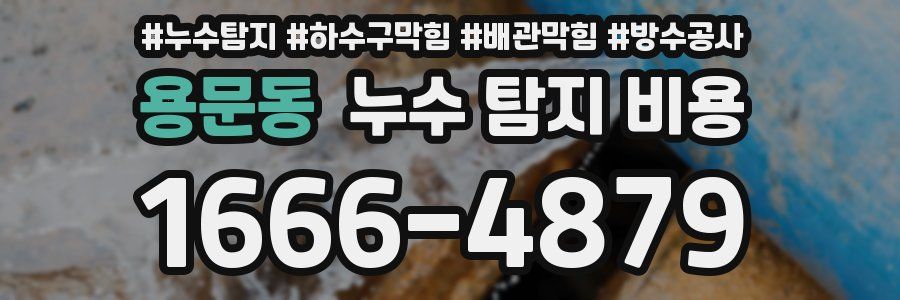 용문동 누수 탐지 비용