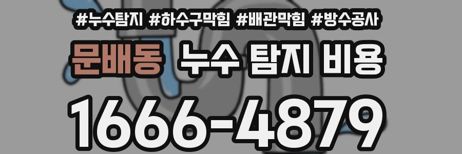 문배동 누수 탐지 비용