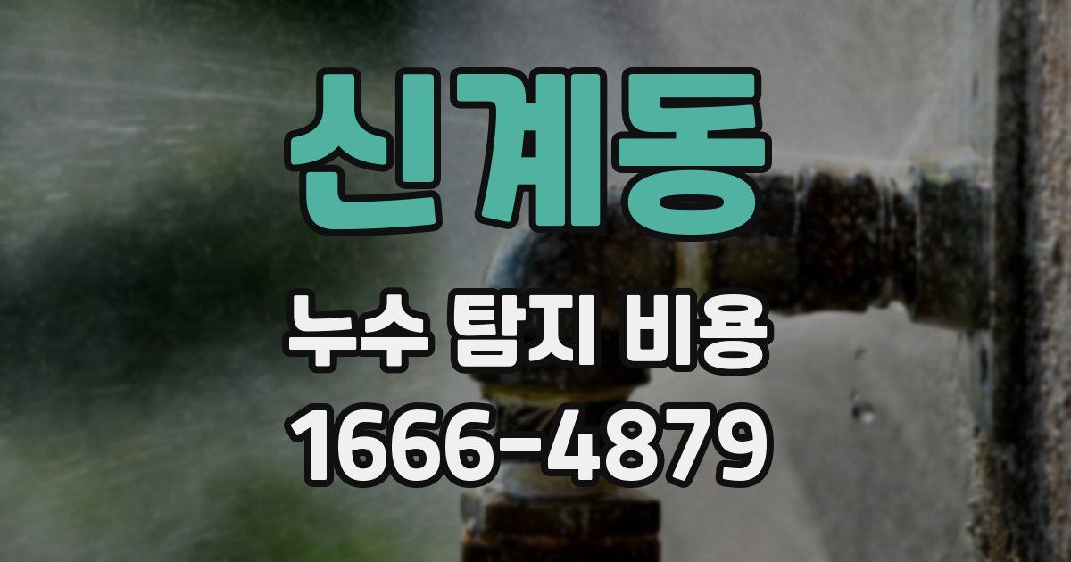 신계동 누수 탐지 비용