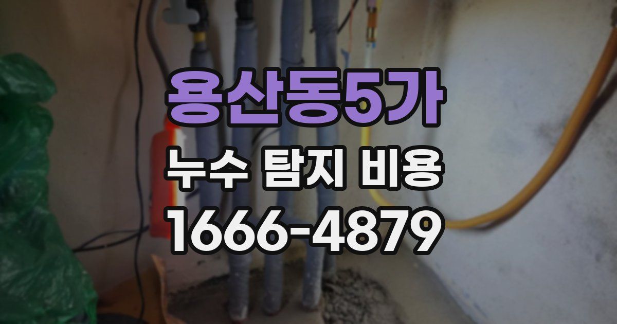 용산동5가 누수 탐지 비용