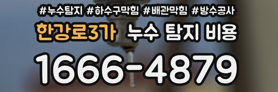 한강로3가 누수 탐지 비용