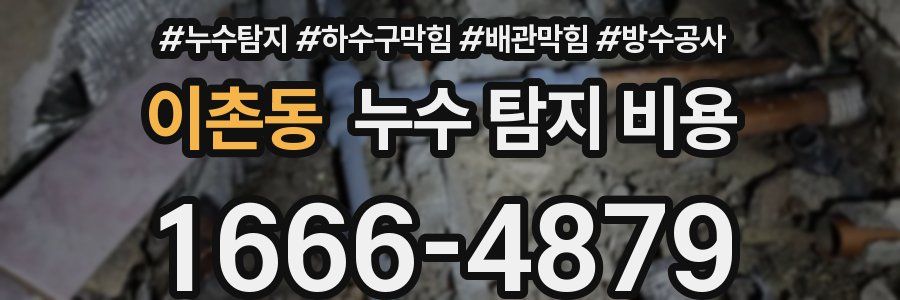 이촌동 누수 탐지 비용