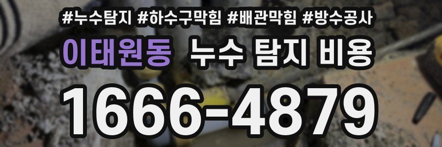 이태원동 누수 탐지 비용