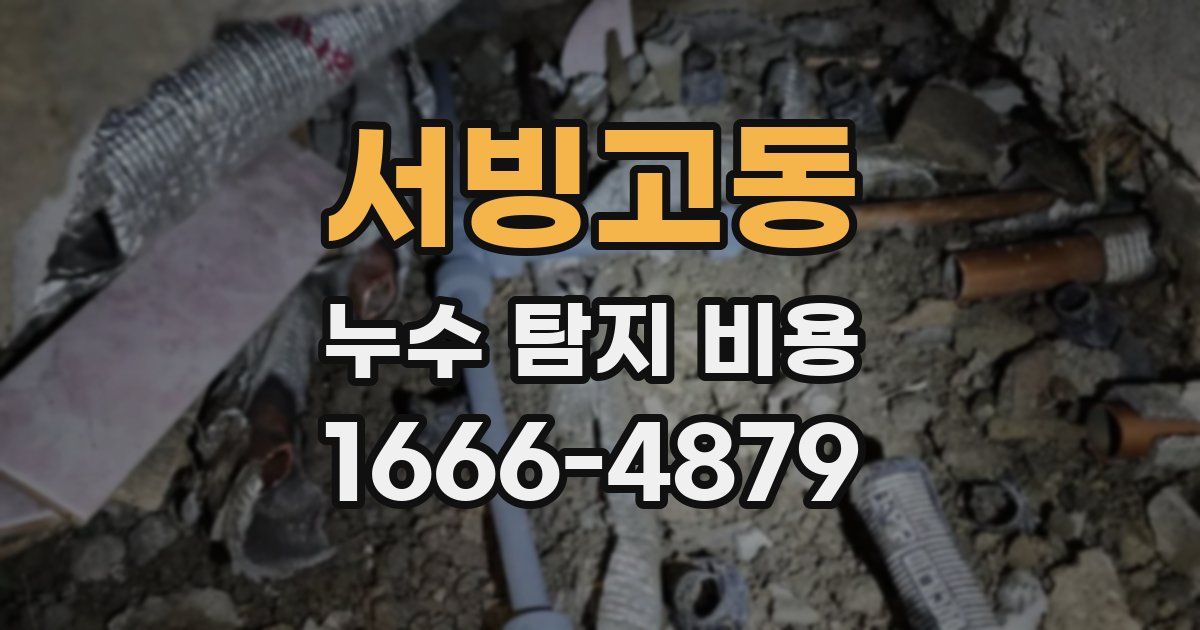 서빙고동 누수 탐지 비용