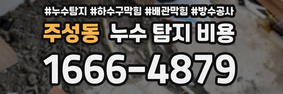주성동 누수 탐지 비용