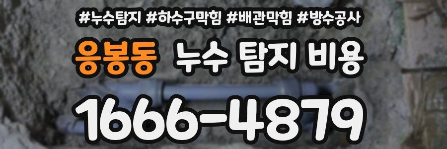 응봉동 누수 탐지 비용