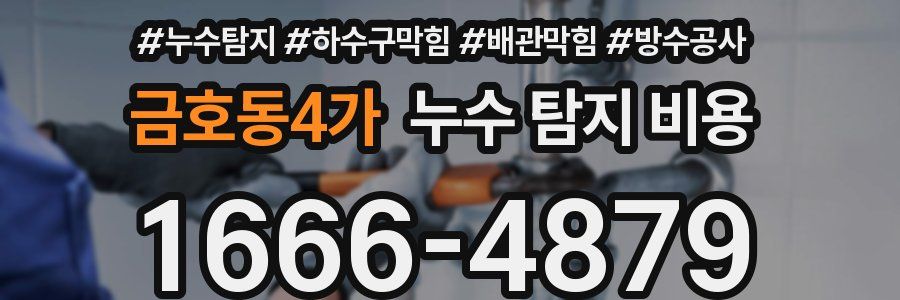 금호동4가 누수 탐지 비용