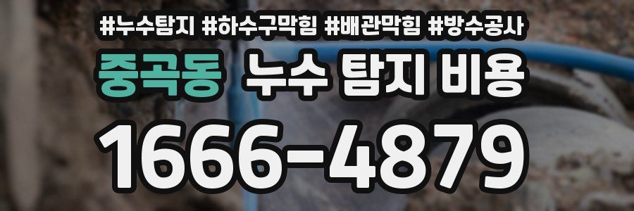 중곡동 누수 탐지 비용