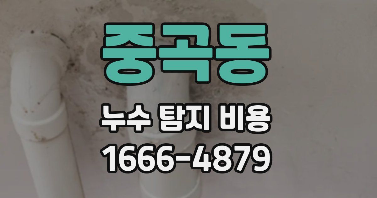 중곡동 누수 탐지 비용