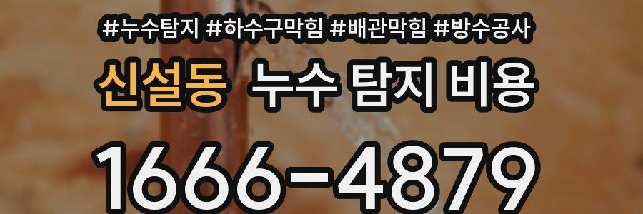 신설동 누수 탐지 비용