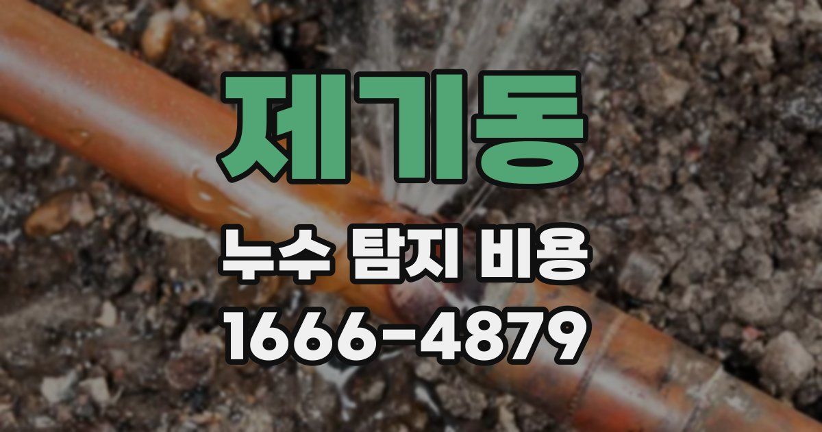 제기동 누수 탐지 비용