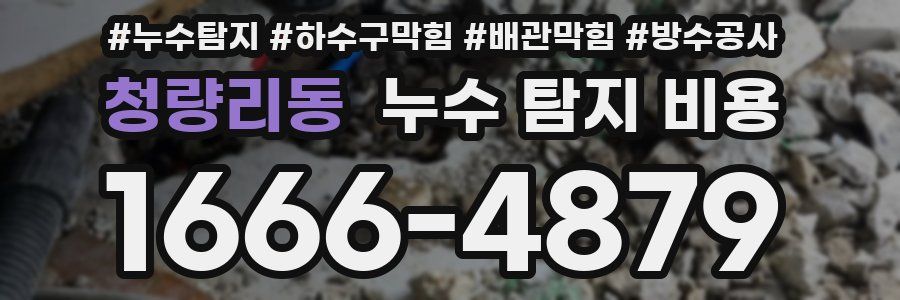 청량리동 누수 탐지 비용