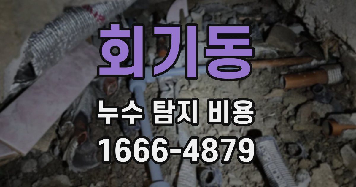 회기동 누수 탐지 비용