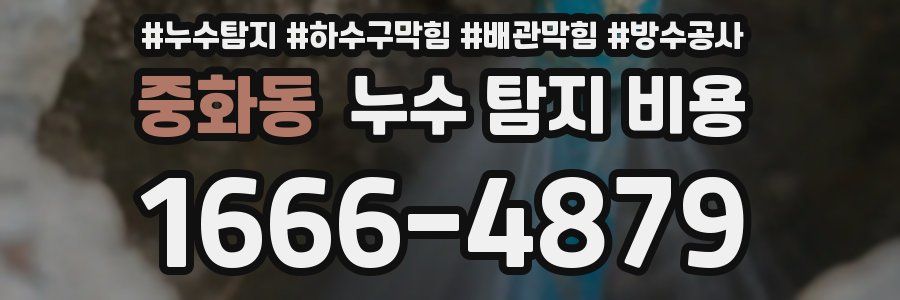중화동 누수 탐지 비용