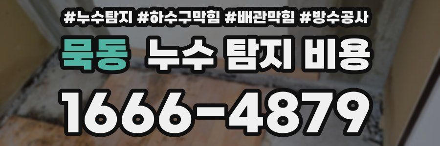 묵동 누수 탐지 비용