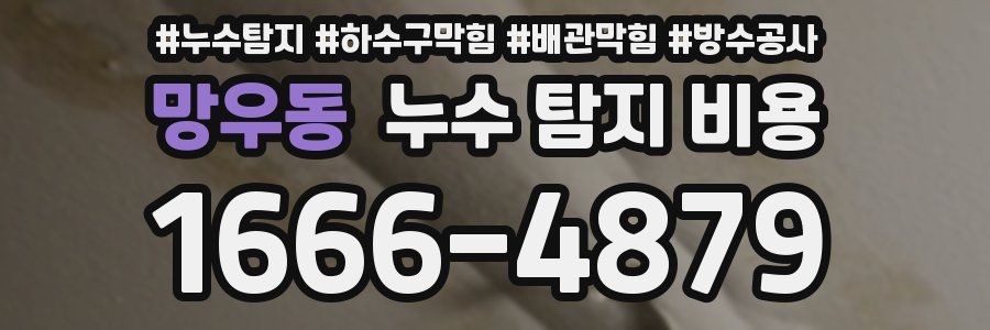 망우동 누수 탐지 비용