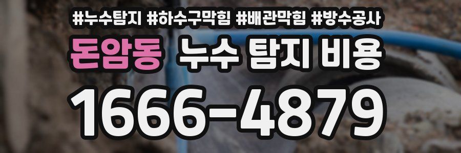 돈암동 누수 탐지 비용