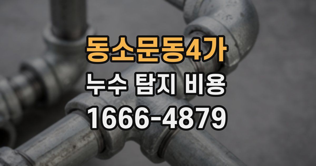 동소문동4가 누수 탐지 비용