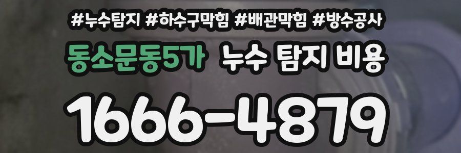 동소문동5가 누수 탐지 비용