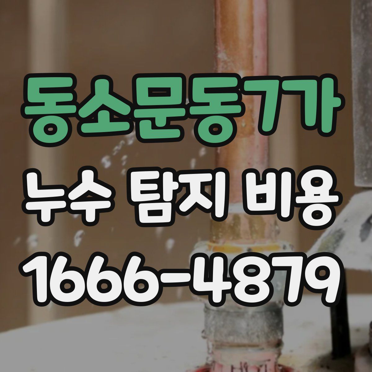 동소문동7가 누수 탐지 비용