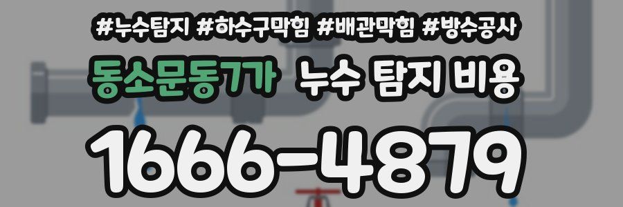동소문동7가 누수 탐지 비용