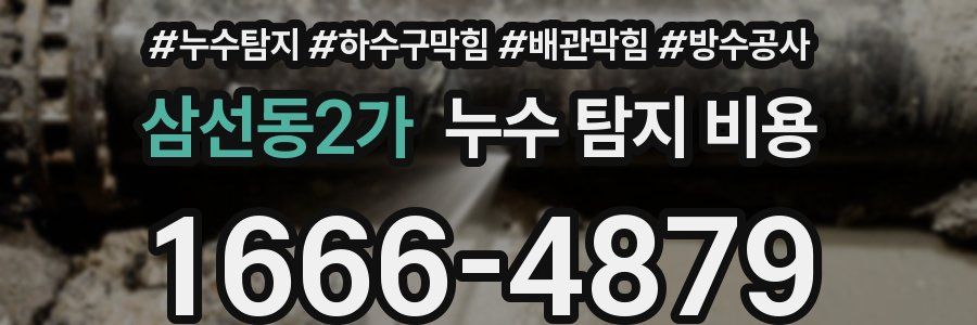 삼선동2가 누수 탐지 비용