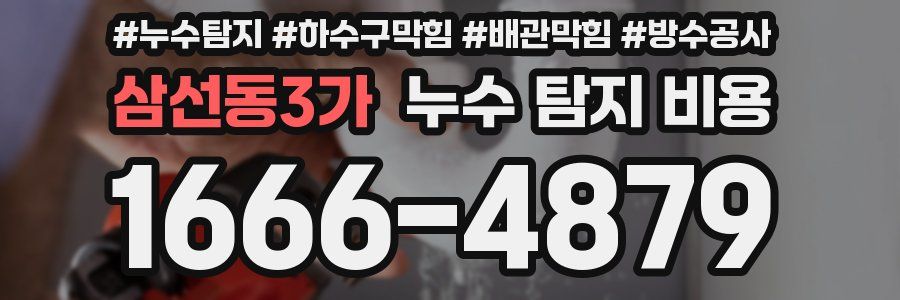 삼선동3가 누수 탐지 비용