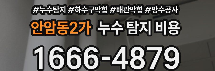 안암동2가 누수 탐지 비용