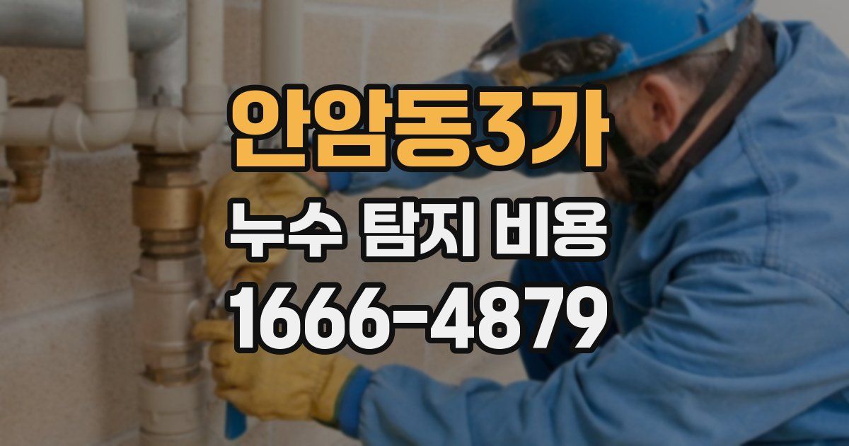 안암동3가 누수 탐지 비용
