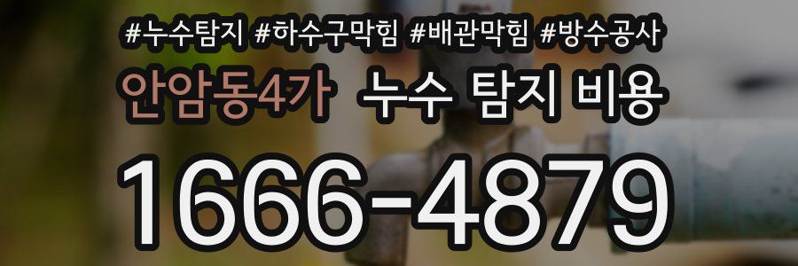 안암동4가 누수 탐지 비용