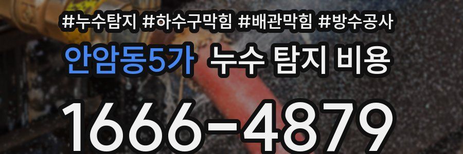 안암동5가 누수 탐지 비용