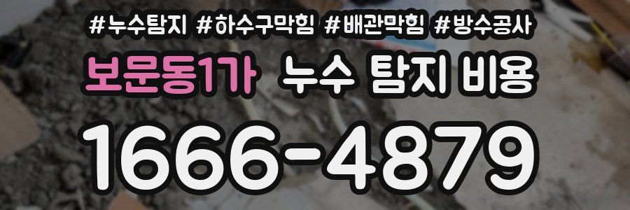 보문동1가 누수 탐지 비용