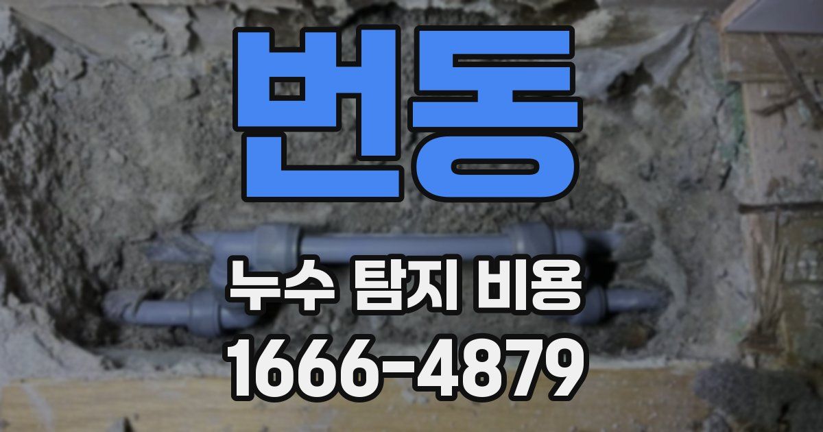 번동 누수 탐지 비용