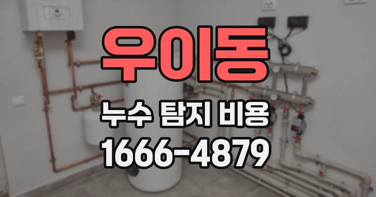 우이동 누수 탐지 비용