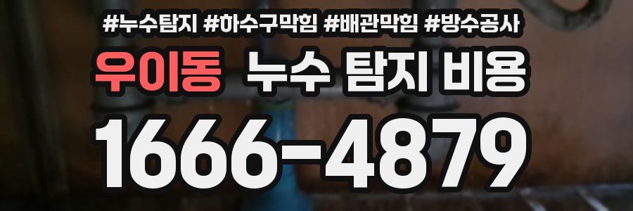 우이동 누수 탐지 비용
