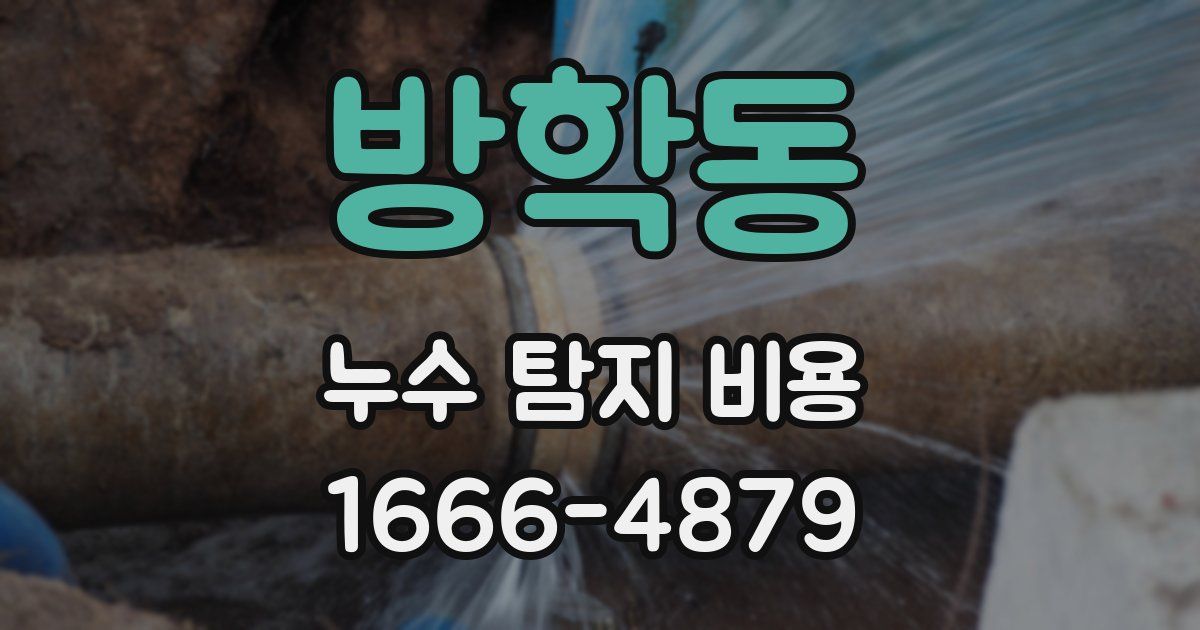 방학동 누수 탐지 비용