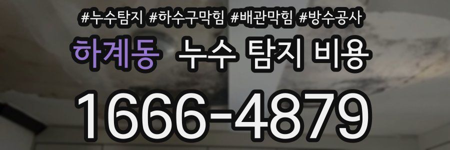 하계동 누수 탐지 비용