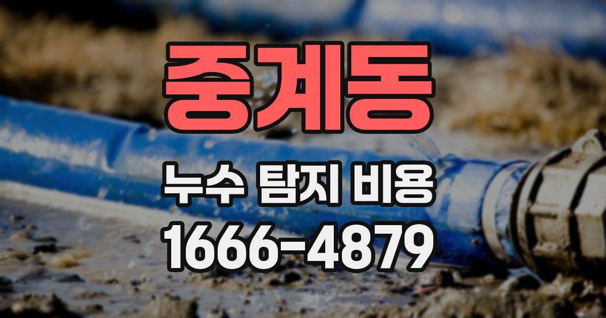 중계동 누수 탐지 비용