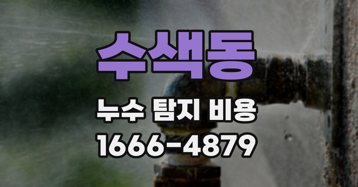 수색동 누수 탐지 비용