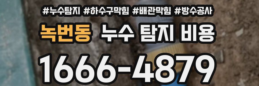 녹번동 누수 탐지 비용