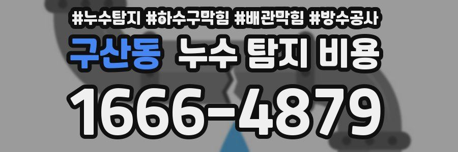 구산동 누수 탐지 비용