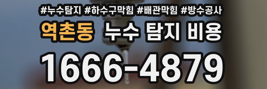 역촌동 누수 탐지 비용