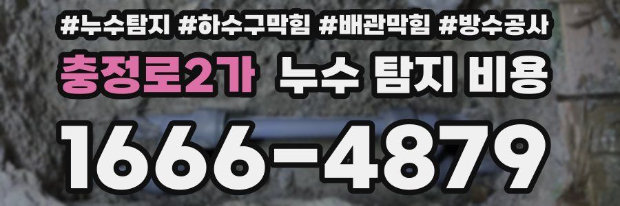 충정로2가 누수 탐지 비용