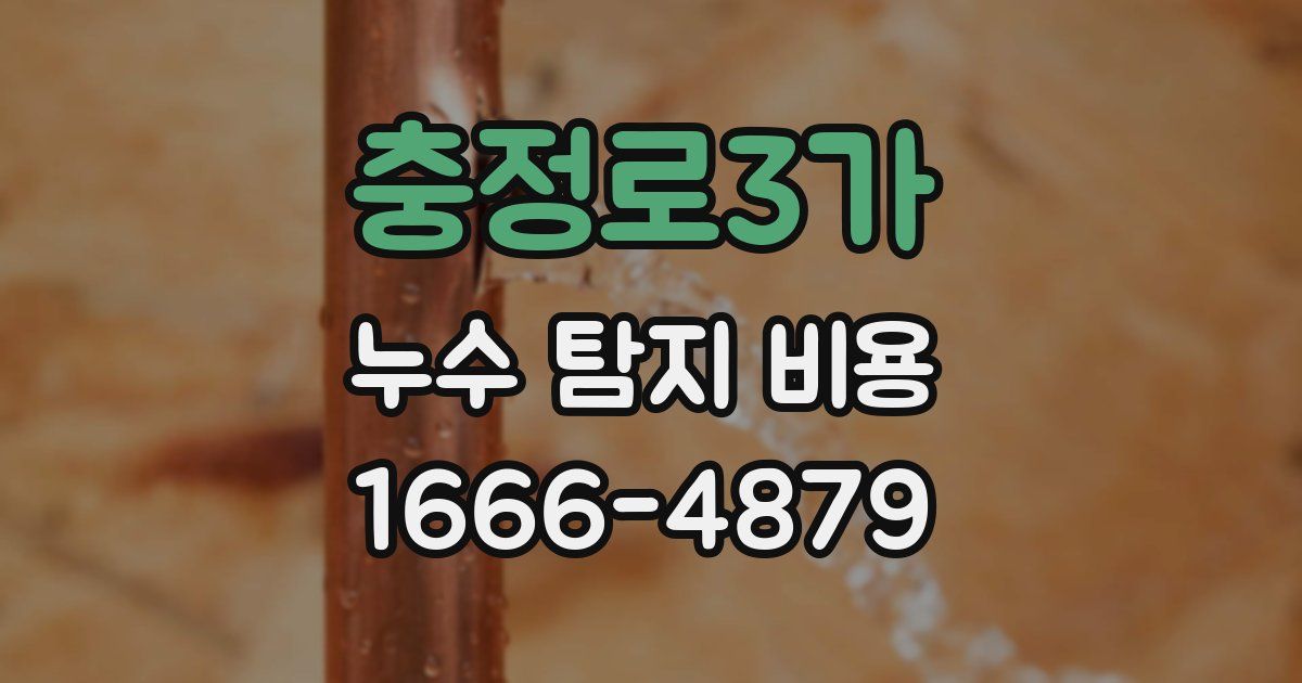 충정로3가 누수 탐지 비용