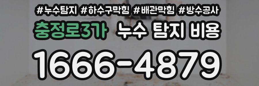충정로3가 누수 탐지 비용