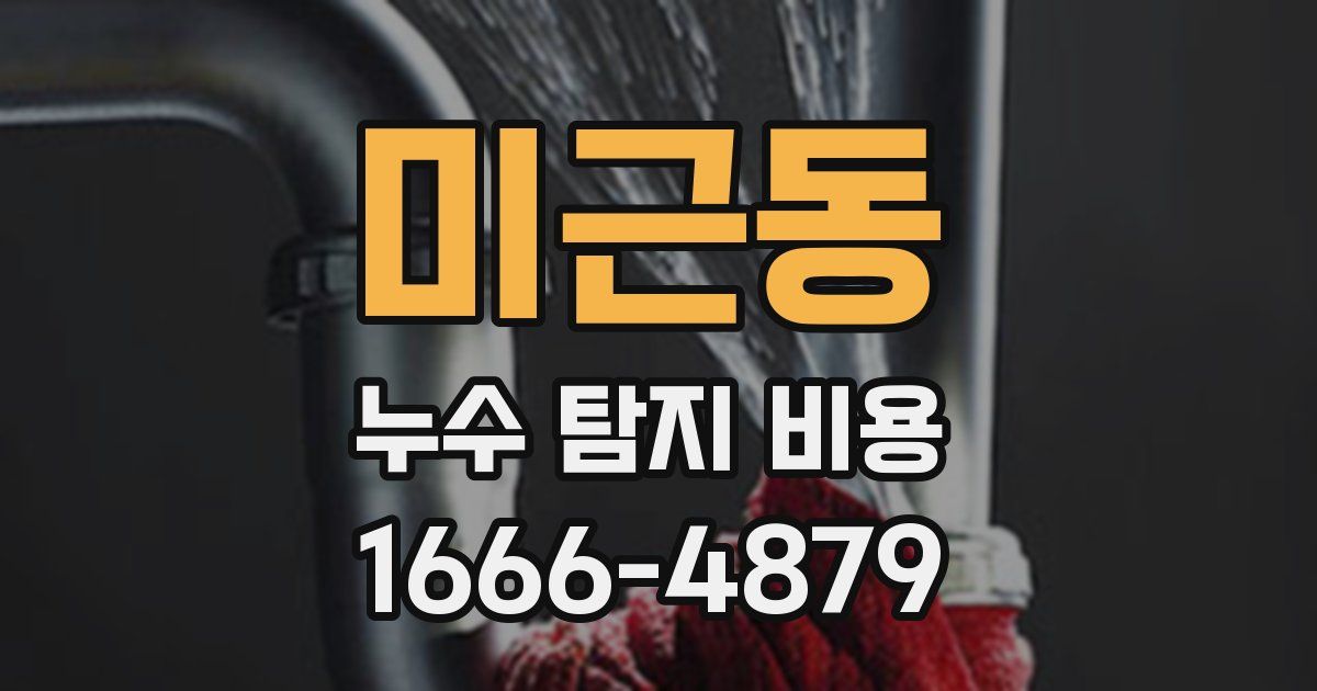 미근동 누수 탐지 비용